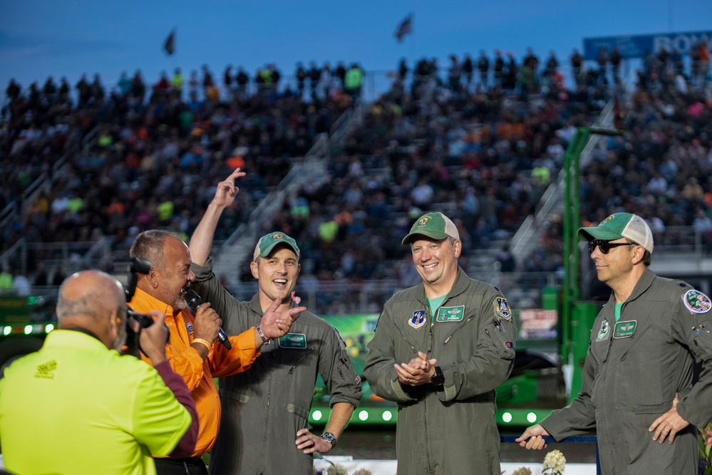 180FW Conducts Flyby at 2022 National Tractor Pulling Championships