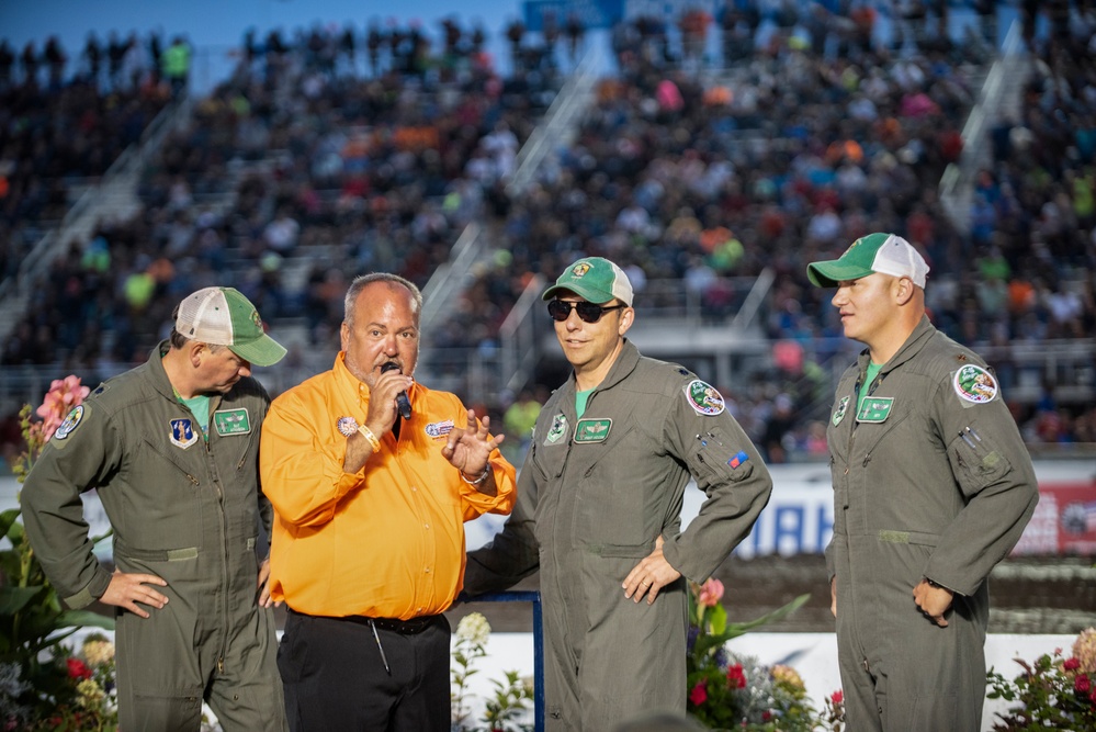 180FW Conducts Flyby at 2022 National Tractor Pulling Championships