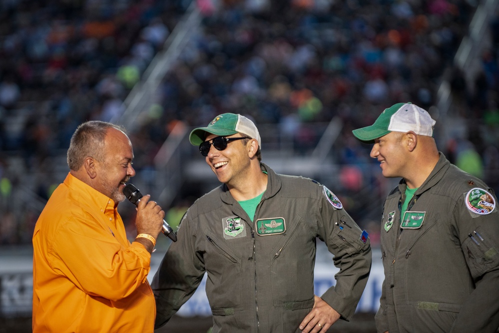 180FW Conducts Flyby at 2022 National Tractor Pulling Championships