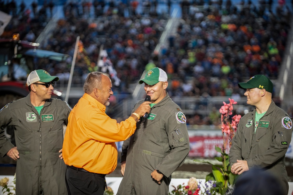 180FW Conducts Flyby at 2022 National Tractor Pulling Championships