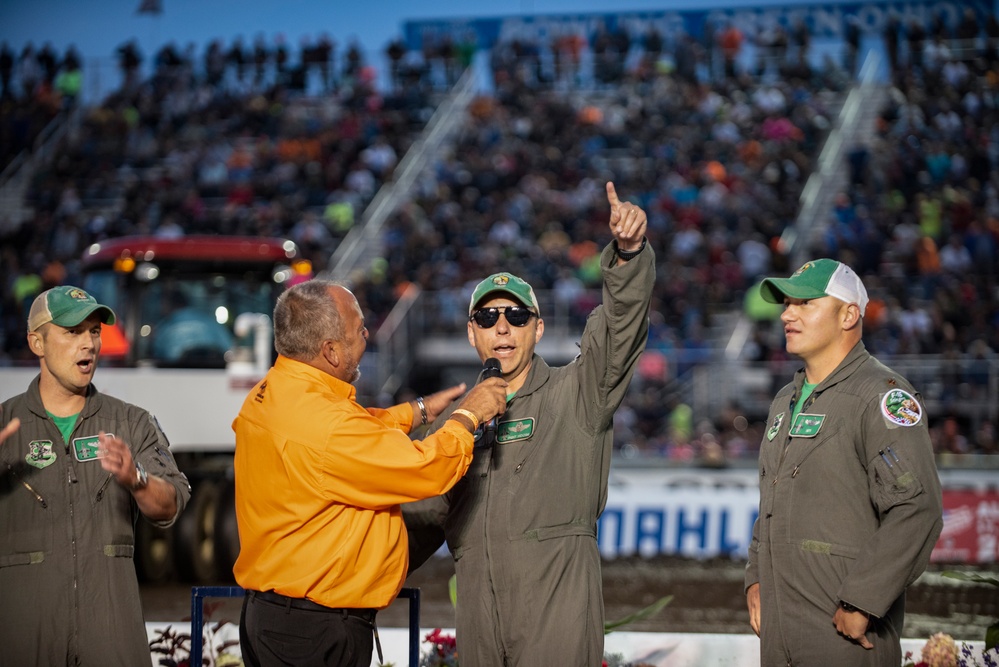 180FW Conducts Flyby at 2022 National Tractor Pulling Championships