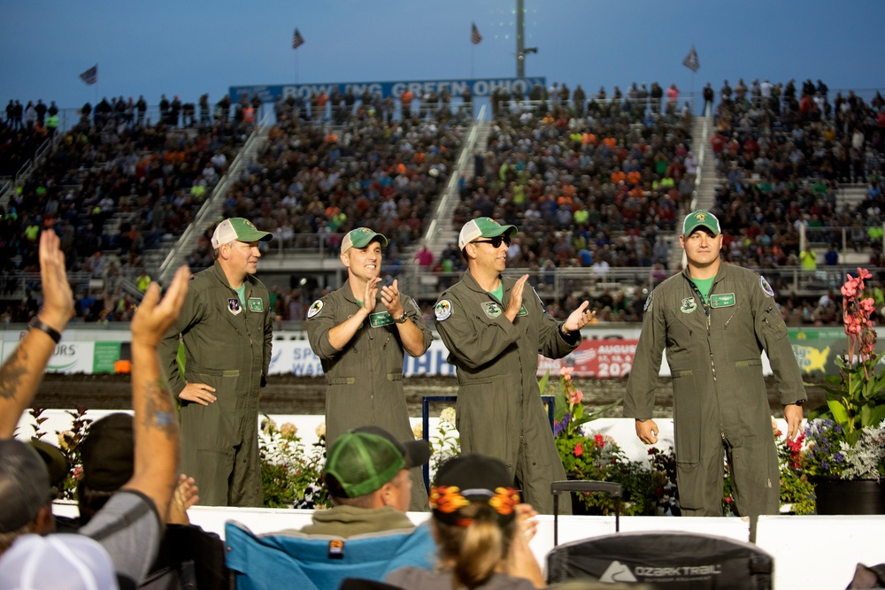 180FW Conducts Flyby at 2022 National Tractor Pulling Championships