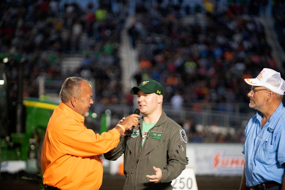 180FW Conducts Flyby at 2022 National Tractor Pulling Championships