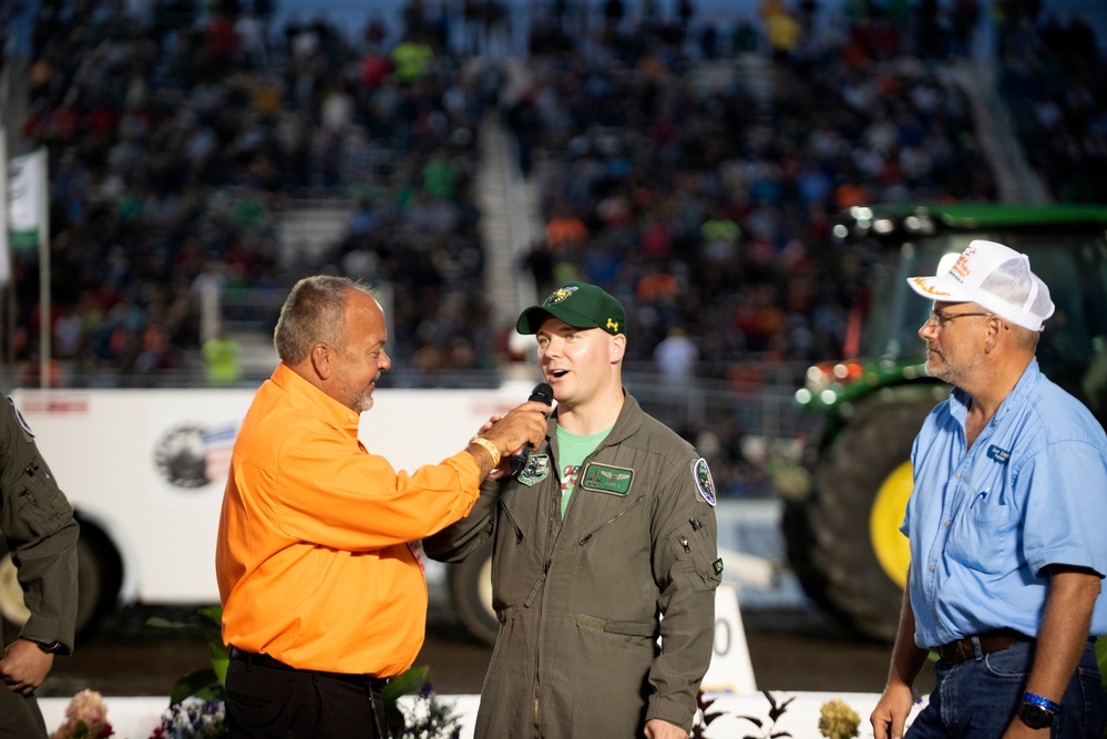 180FW Conducts Flyby at 2022 National Tractor Pulling Championships