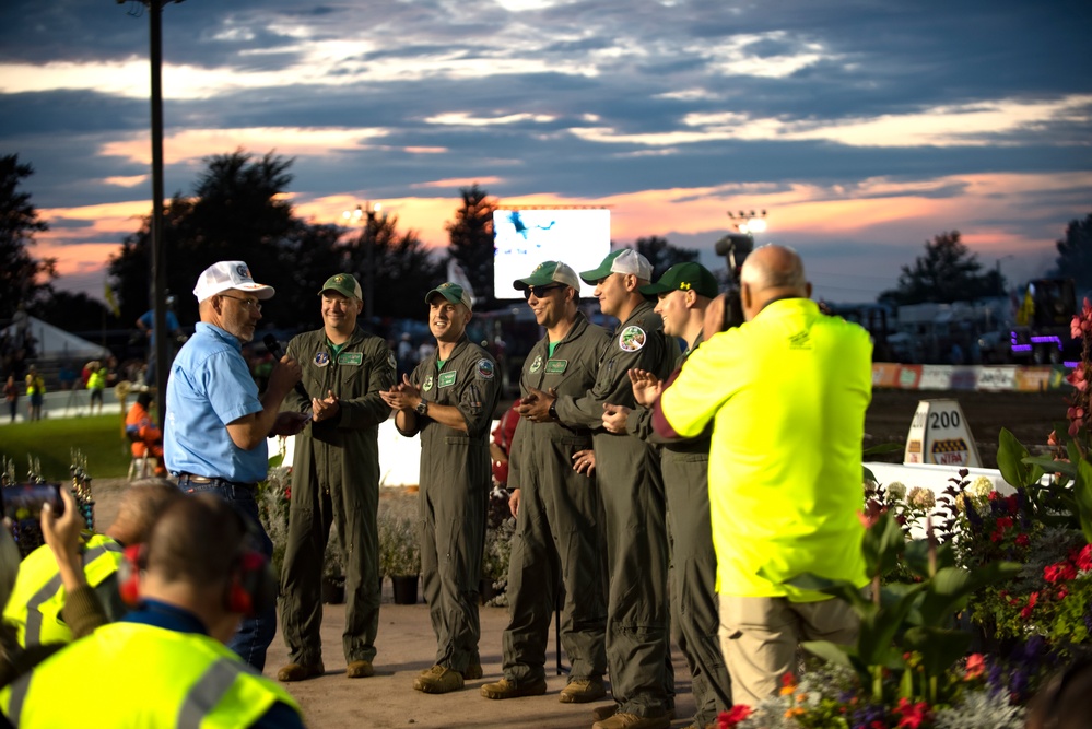 180FW Conducts Flyby at 2022 National Tractor Pulling Championships