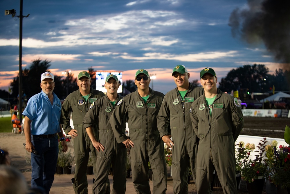 180FW Conducts Flyby at 2022 National Tractor Pulling Championships