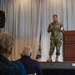 Rear Adm. Keith Davids, commander, Naval Special Warfare Command, speaks to members of the Navy SEAL-UDT Association