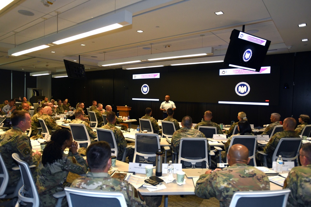 SEA Tony Whitehead speaks at the Chief Master Sergeant's Orientation Course