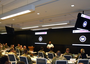 SEA Tony Whitehead speaks at the Chief Master Sergeant's Orientation Course