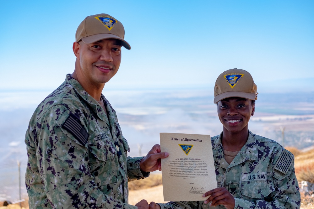 Sailor reenlists at Laguna Peak