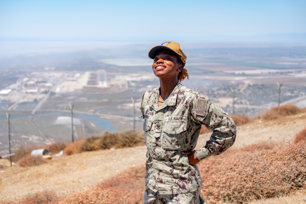 Sailor reenlists at Laguna Peak