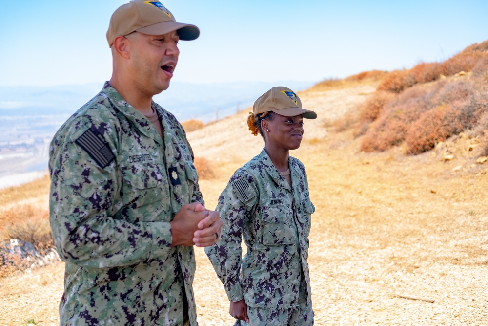 Sailor reenlists at Laguna Peak