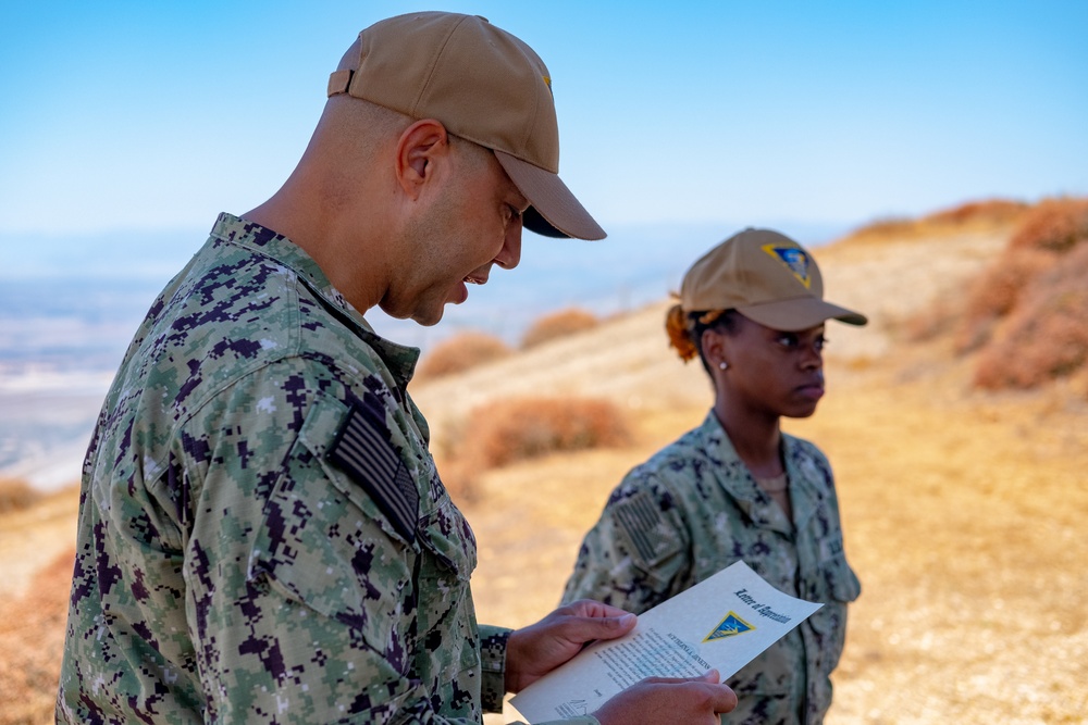 Sailor reenlists at Laguna Peak