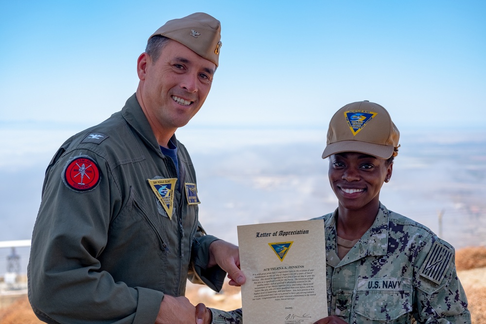 Sailor reenlists at Laguna Peak