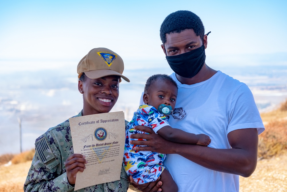 Sailor reenlists at Laguna Peak