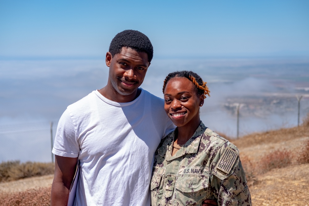 Sailor reenlists at Laguna Peak