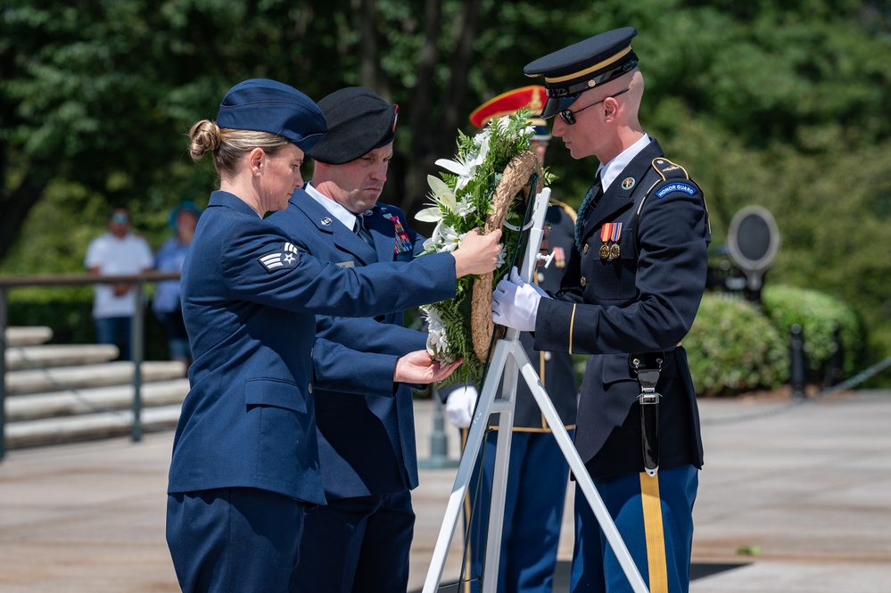 ANG OAY Airmen Participate in Arlington National Cemetery Wreath Laying Ceremony