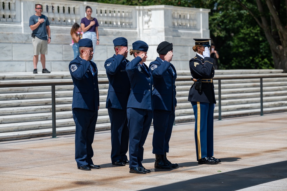 ANG OAY Airmen Participate in Arlington National Cemetery Wreath Laying Ceremony