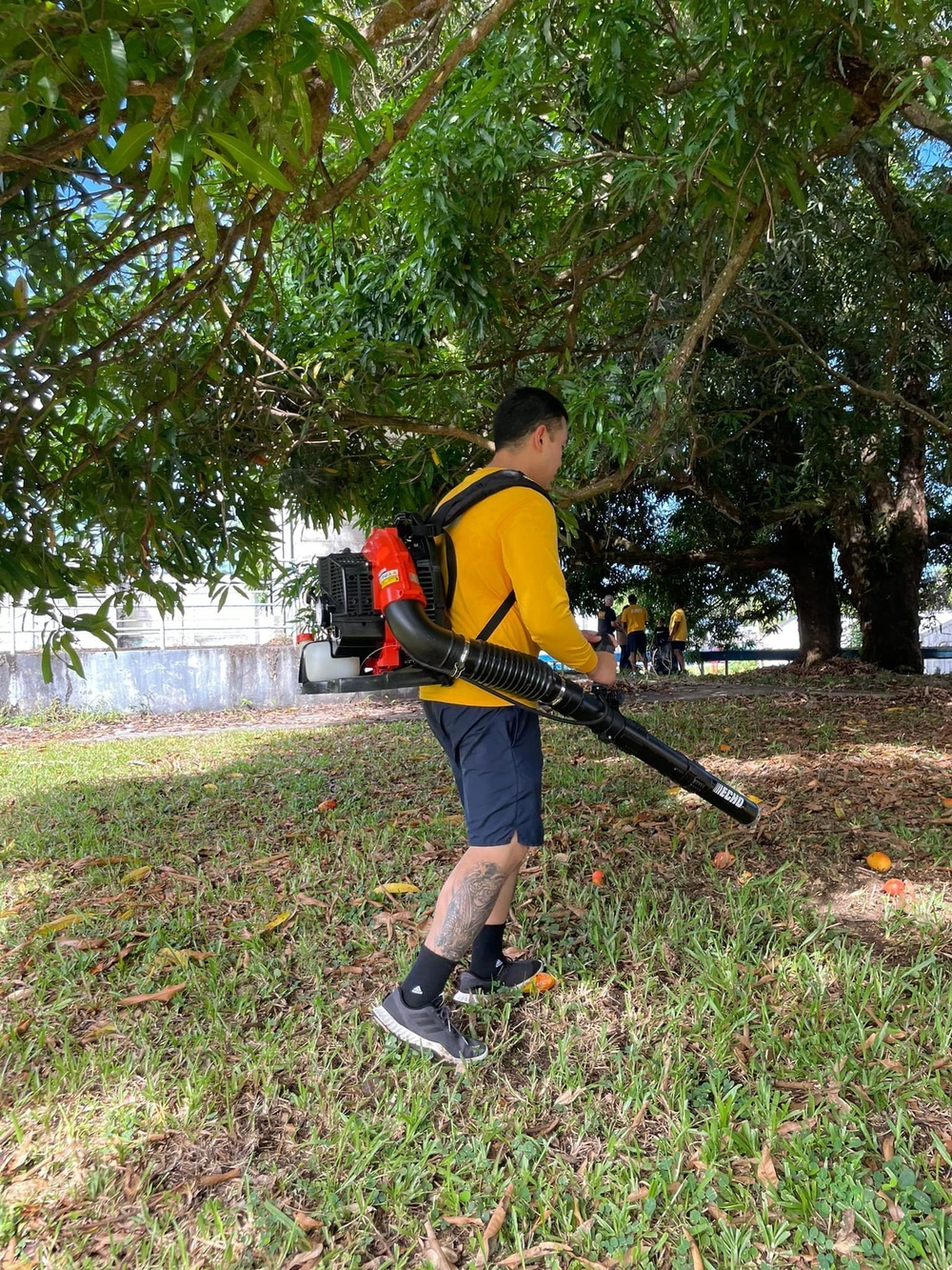 USS Rafael Peralta Students Clean Up Guam School