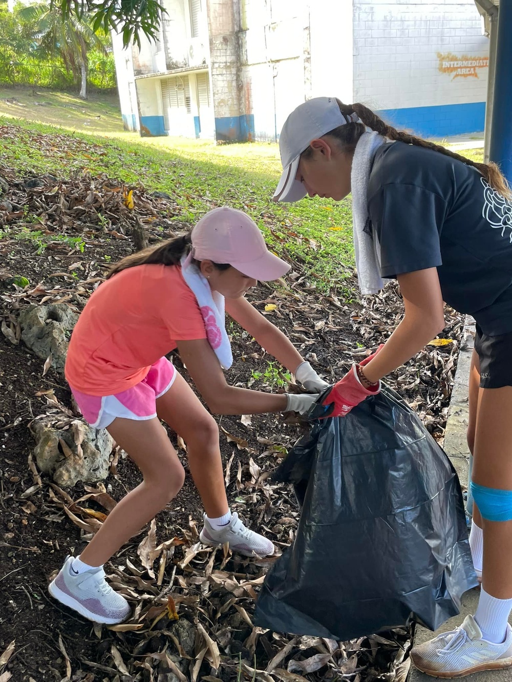 USS Rafael Peralta Students Clean Up Guam School