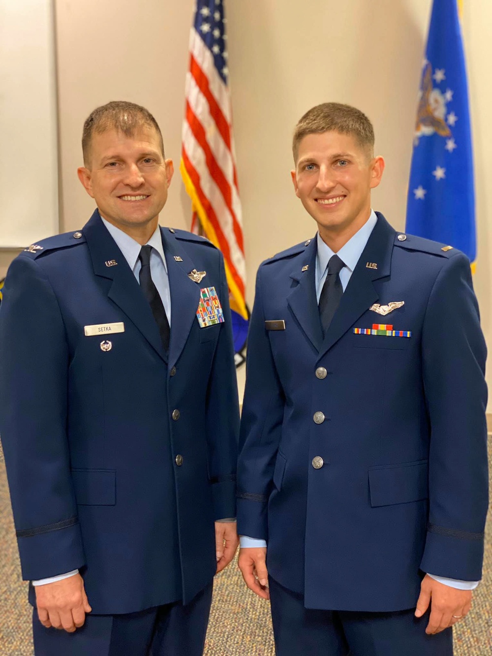 Father passes baton to son during final flight