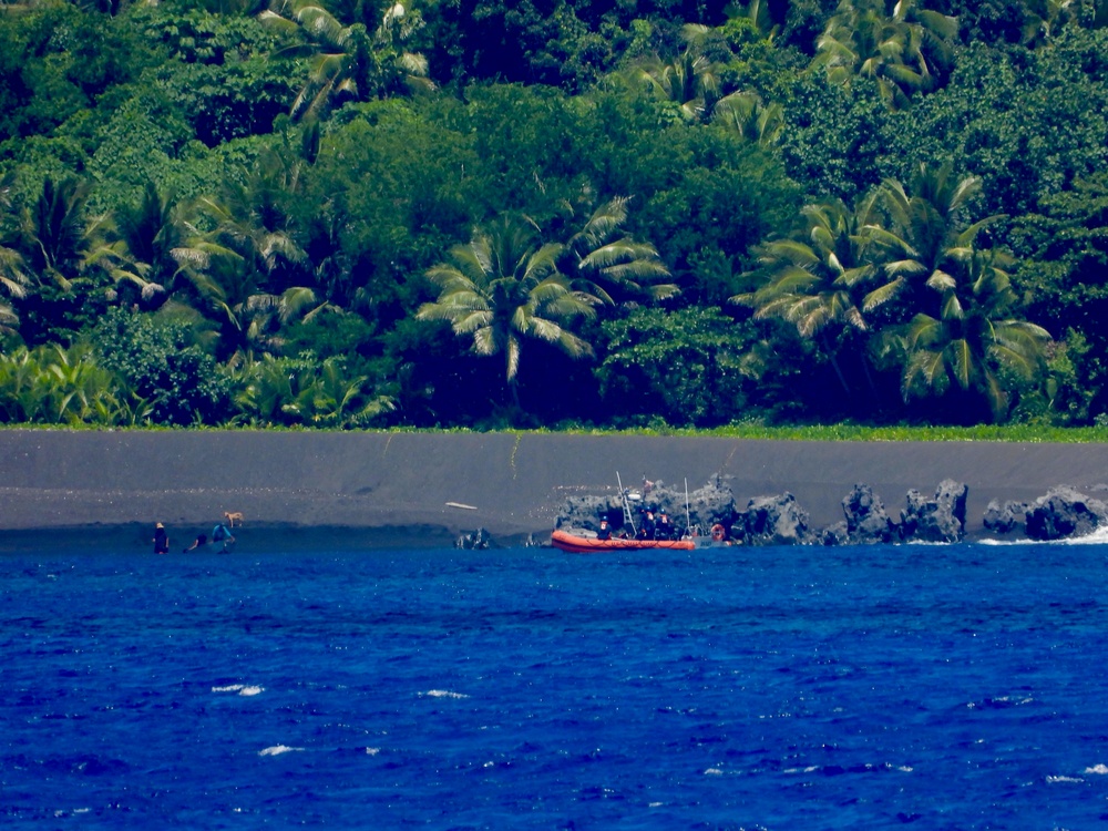 U.S. Coast Guard conducts medical transport from uninhabited island in CNMI