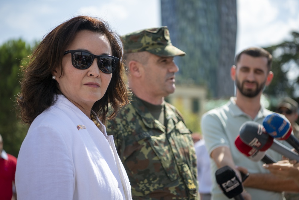 NATO demonstrates assurance in Albania with B-52 fly over