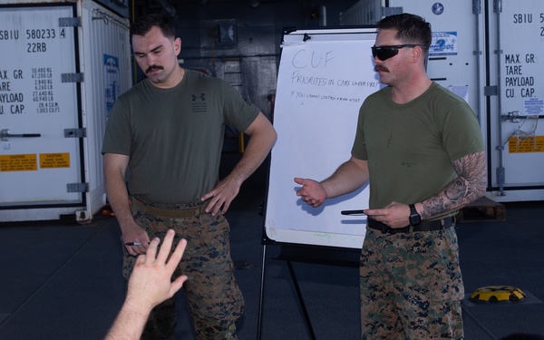 Battalion Landing Team 2/5 Trains aboard the USS Miguel Keith (ESB-5)
