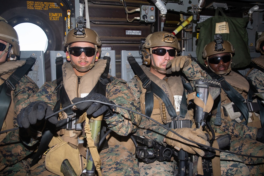 Battalion Landing Team 2/5 Trains aboard the USS Miguel Keith (ESB-5)