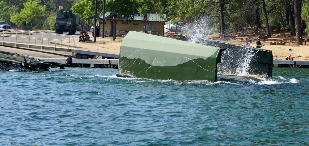 132nd Multi-Role Bridge Company builds bridges at Whiskeytown Lake