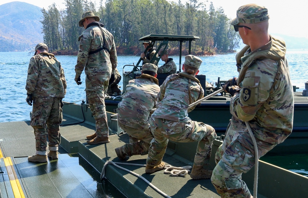 132nd Multi-Role Bridge Company builds bridges at Whiskeytown Lake