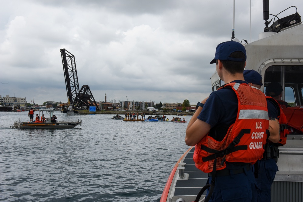 U.S. Coast Guard in Unified Command Post at Port Huron Float Down on St. Clair River