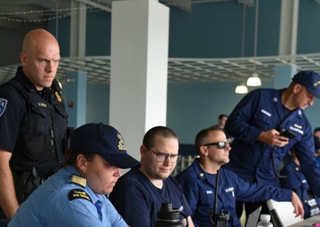 U.S. Coast Guard in Unified Command Post at Port Huron Float Down on St. Clair River