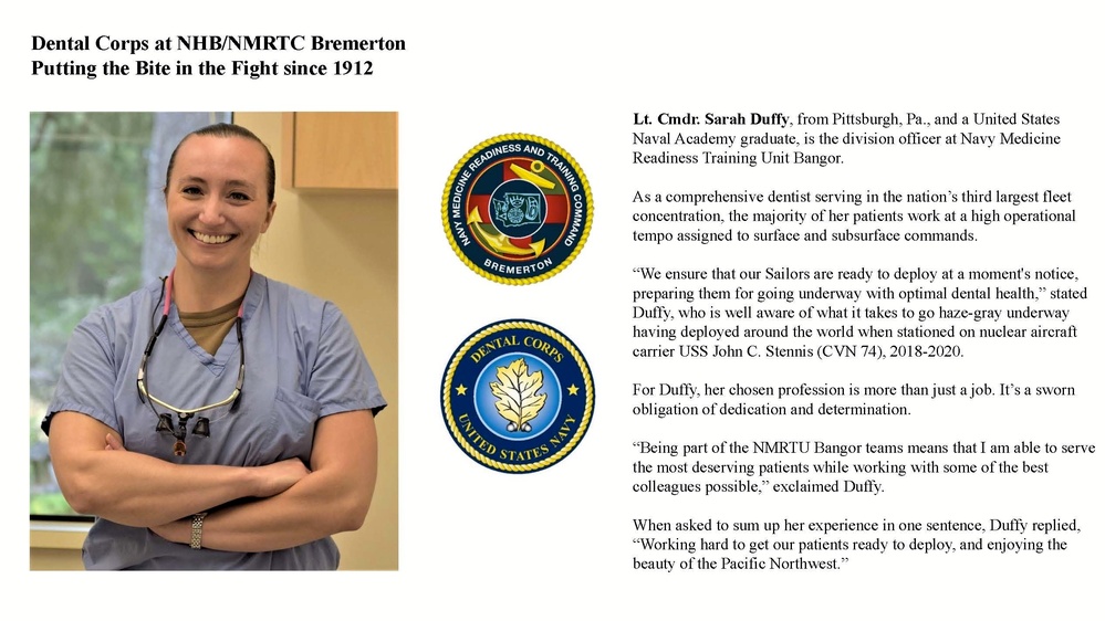 Dental Corps at NHB/NMRTC Bremerton - Putting the Bite in the Fight since 1912