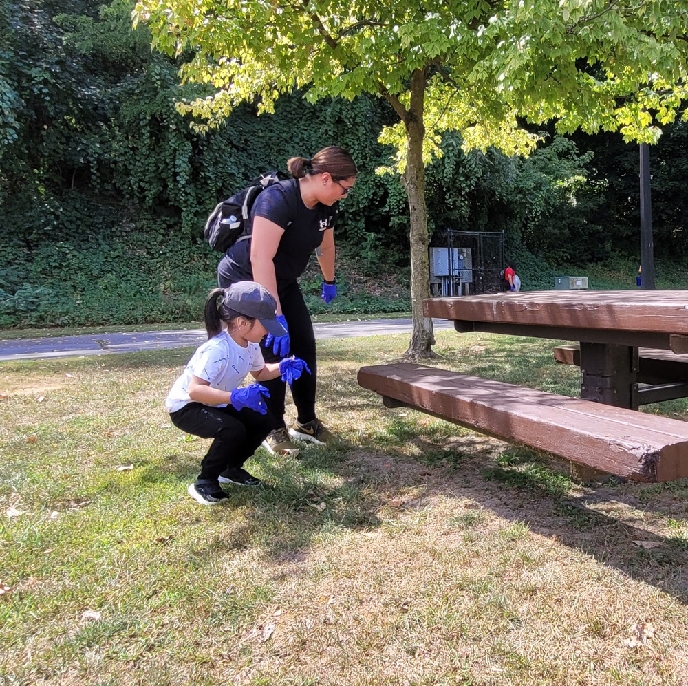 Fort Drum Army Volunteer Corps organizes a cleanup crew at Veterans’ Memorial Riverwalk