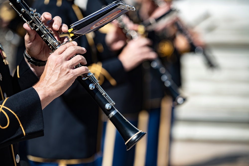 Chief of the French Army Gen. Pierre Schill Participates in an Army Full Honors Wreath-Laying Ceremony at the Tomb of the Unknown Soldier