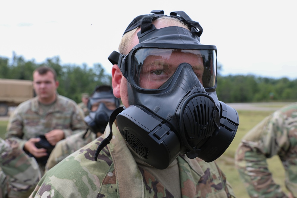 37th Infantry Brigade Combat Team Soldiers conduct CBRN training