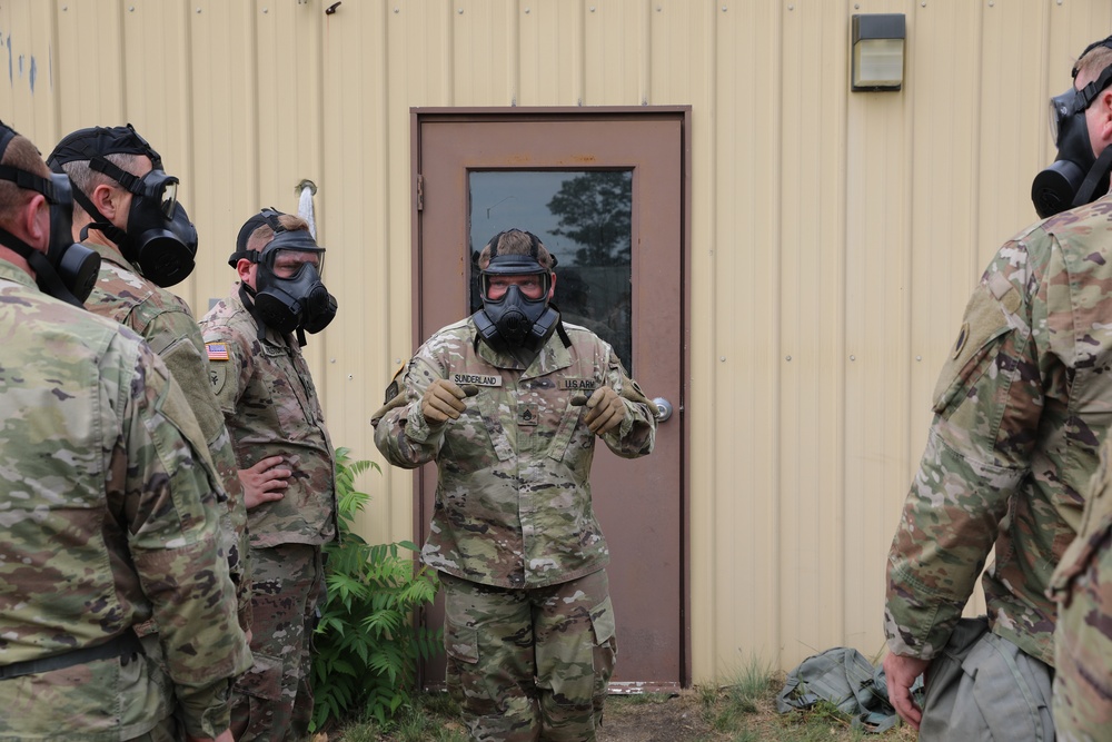 37th Infantry Brigade Combat Team Soldiers conduct CBRN training