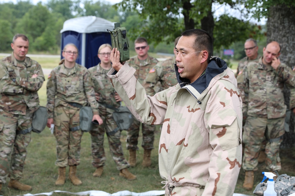 37th Infantry Brigade Combat Team Soldiers conduct CBRN training