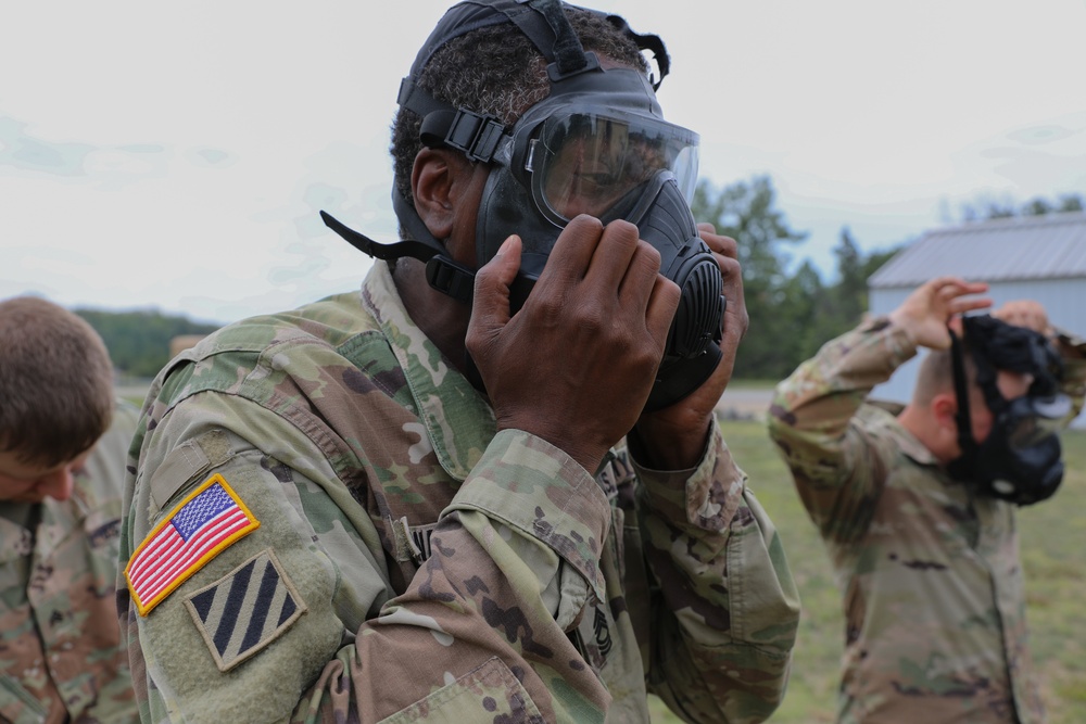 37th Infantry Brigade Combat Team Soldiers conduct CBRN training