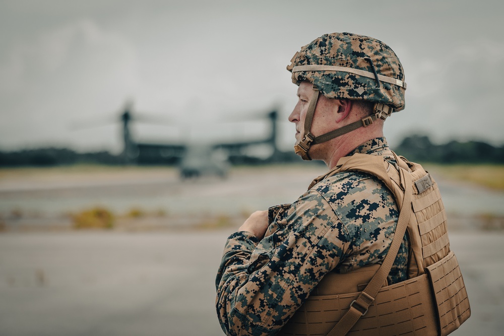 26th Marine Expeditionary Unit arrives on Marine Corps Auxiliary Landing Field Bogue