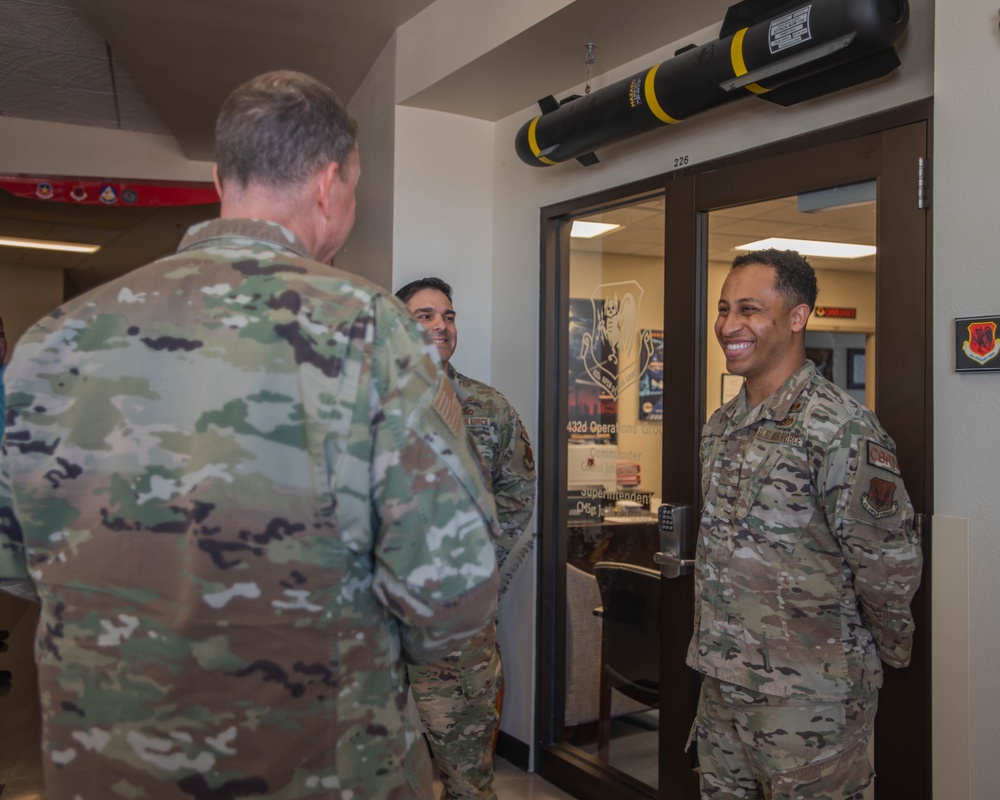 AFCENT Commander Lt Gen Guillot Visit Creech AFB