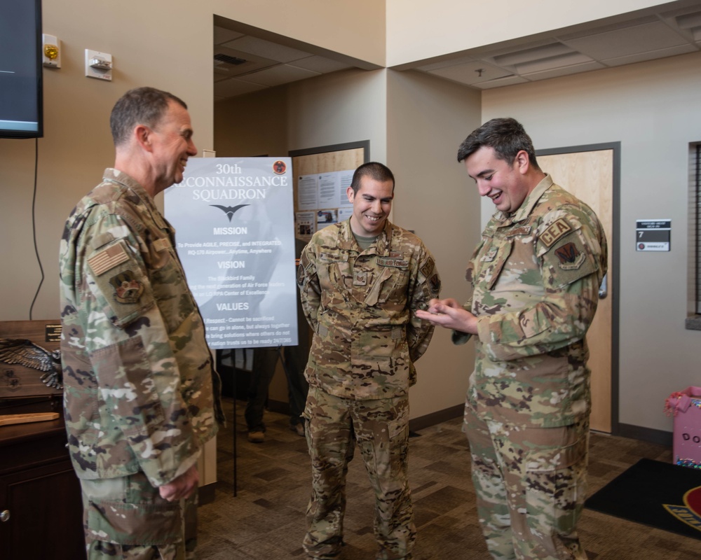 AFCENT Commander Lt Gen Guillot Visit Creech AFB