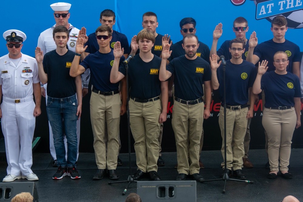 Future Sailors Enlist at NASCAR Race