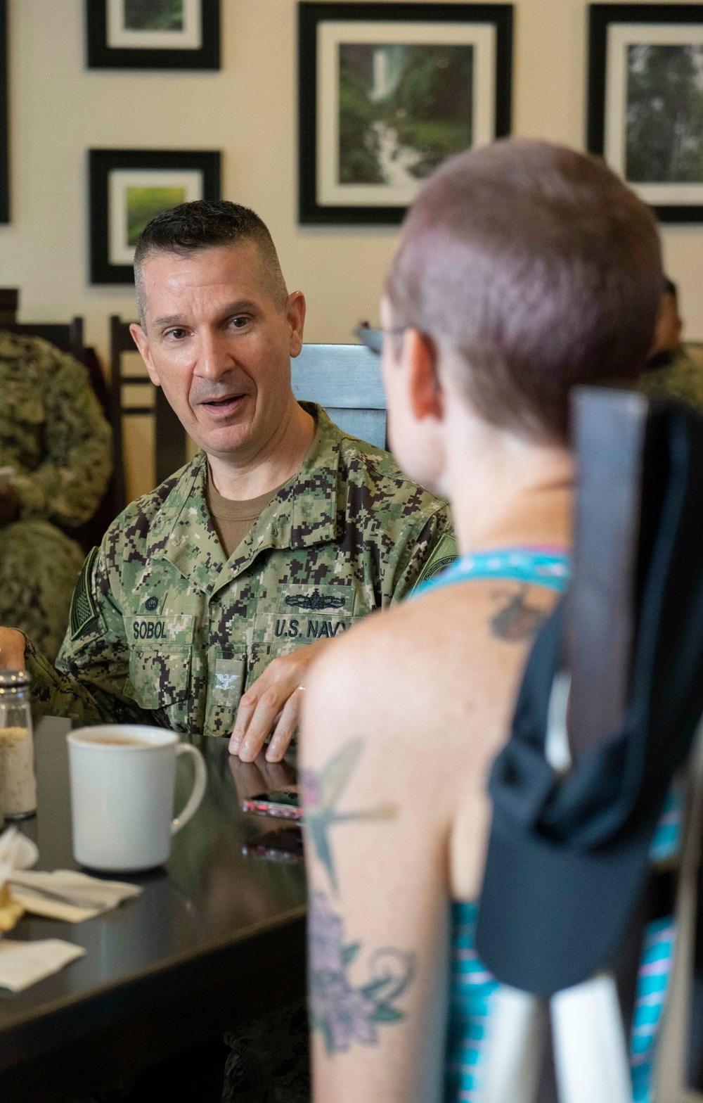 CFAY Commanding Officer speaks to military spouses during open house event