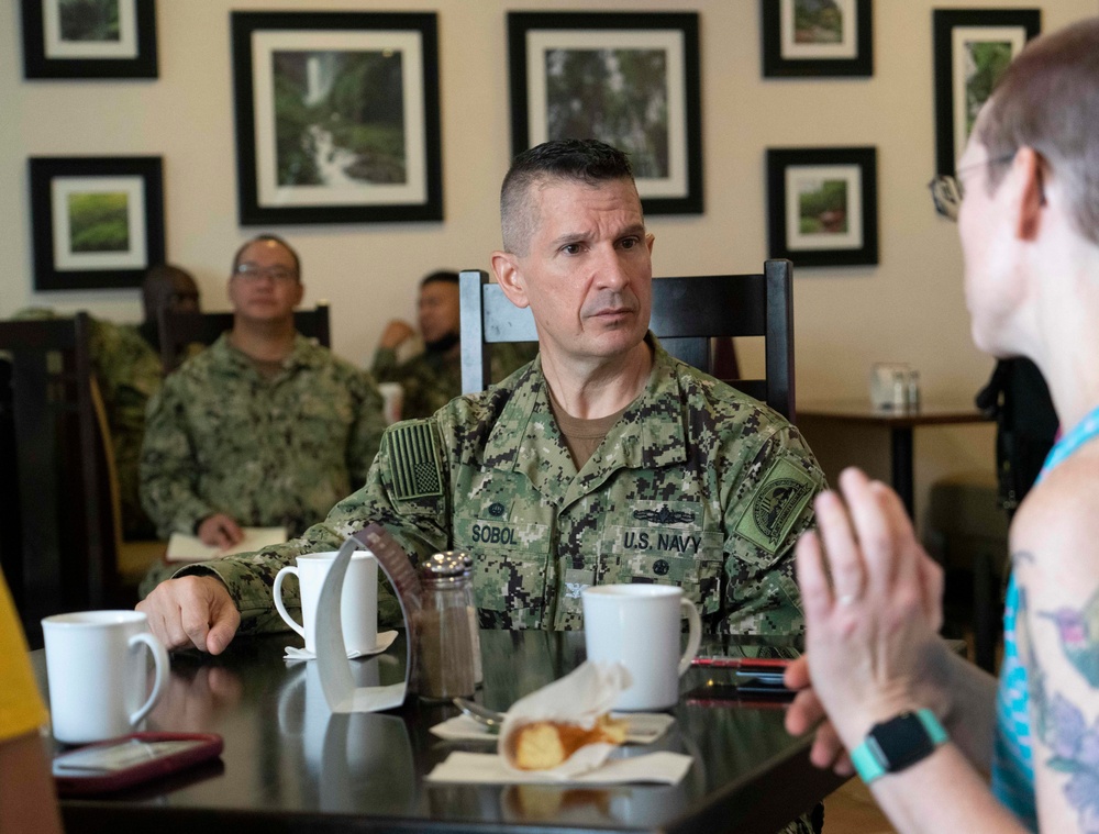 CFAY Commanding Officer speaks to military spouses during open house event