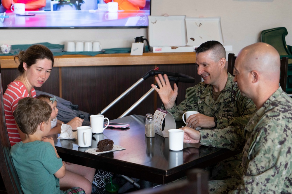 CFAY Commanding Officer speaks to military spouses during open house event