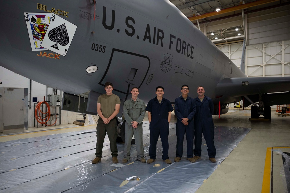 Corrosion control performs KC-135 maintenance