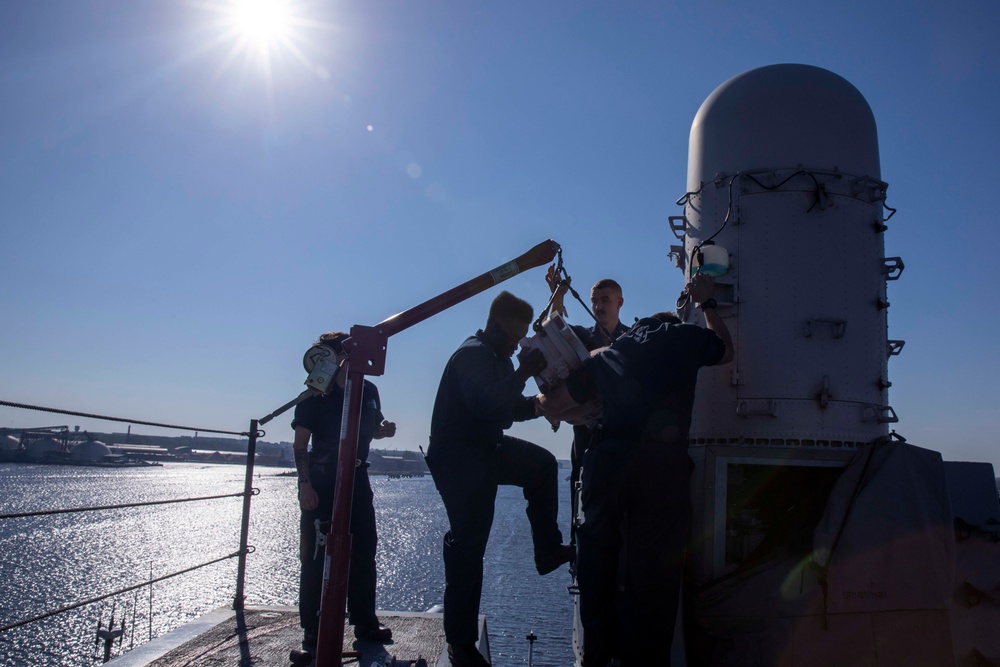Gunston Hall Conducts Sea and Anchor in Riga, Latvia