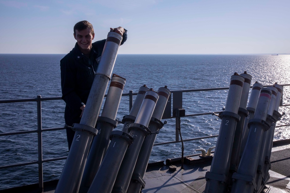 Gunston Hall Conducts Sea and Anchor in Riga, Latvia